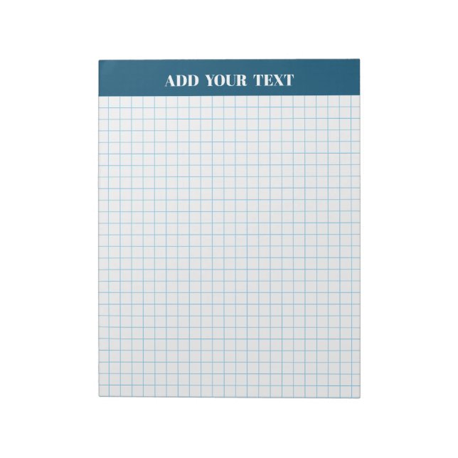 Personalised Large Graph Paper Notepad (Rotated)
