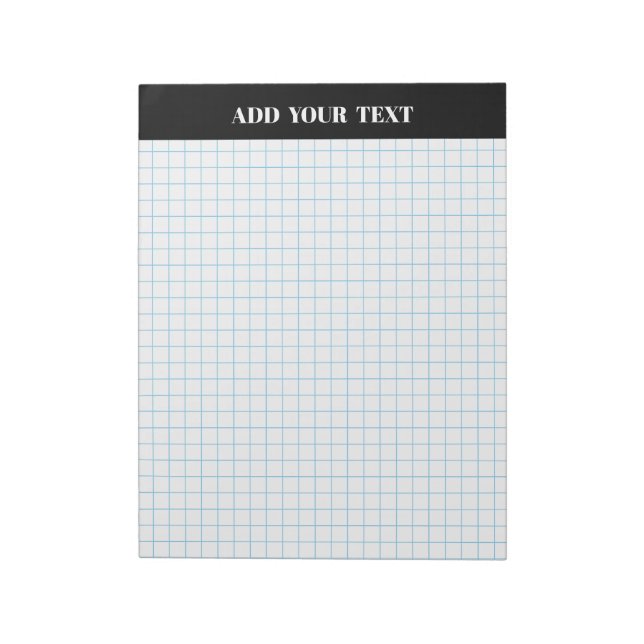 Personalised Large Graph Paper Notepad (Rotated)