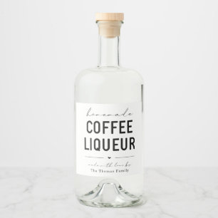 Personalised Large Homemade Coffee Liqueur Label
