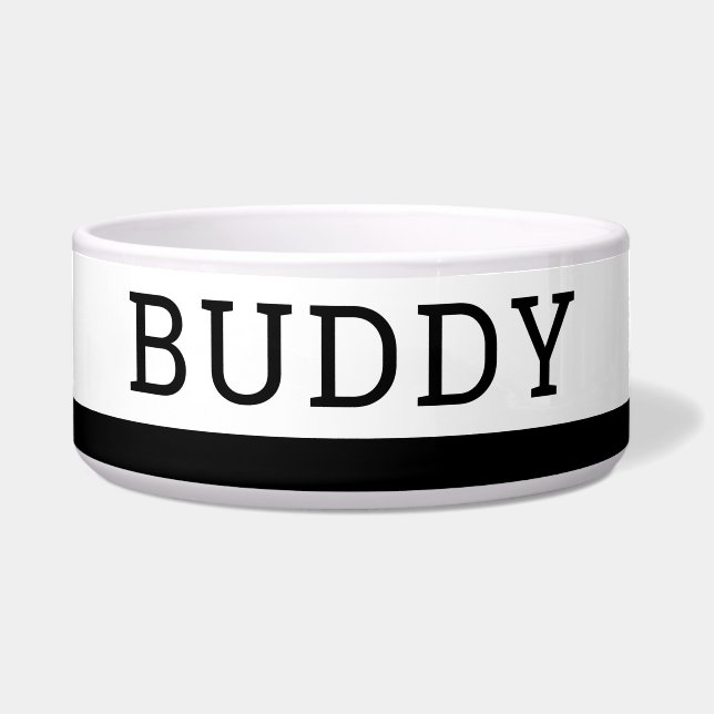 Personalised Large Pet Bowl with Name (Front)