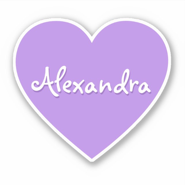 Personalised Large Purple Heart Name  (Front)