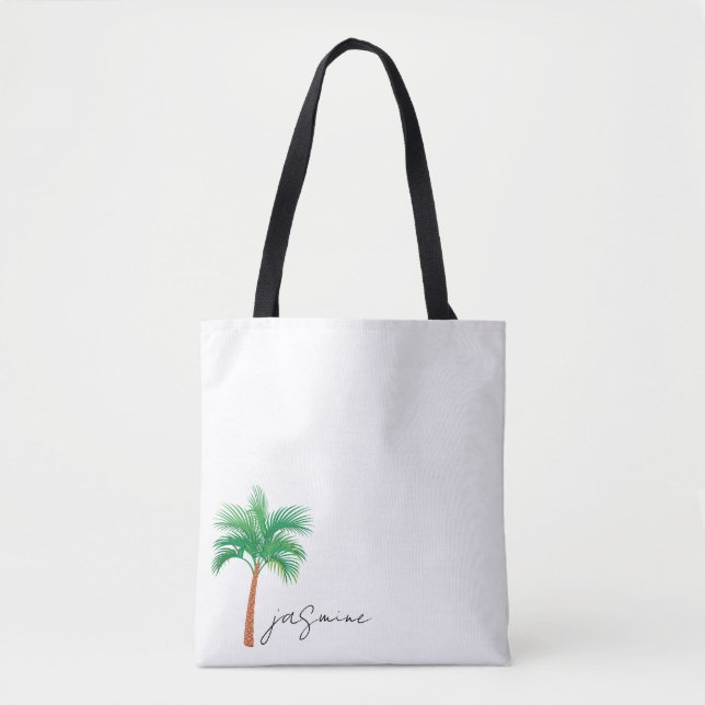 Personalised Large Tote Bag with Rope Handle, Beac (Front)