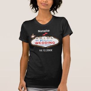 Personalised Las Vegas Bride Wedding T-Shirt