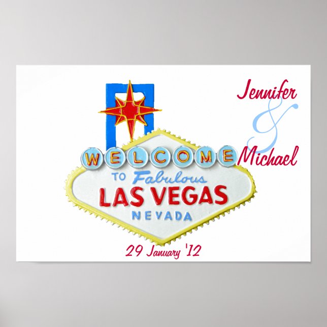 Personalised Las Vegas Commemorative Poster (Front)