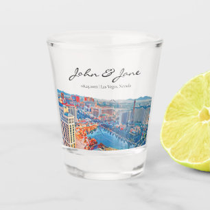 Personalised Las Vegas Skyline Shot Glass