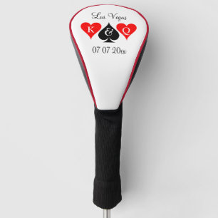 Personalised Las Vegas wedding golf driver cover 