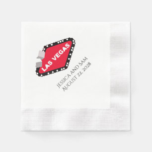 Personalised Las Vegas Wedding Napkins