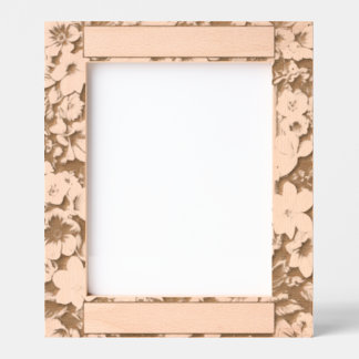 Personalised Laser Etched Flowers Picture Frame