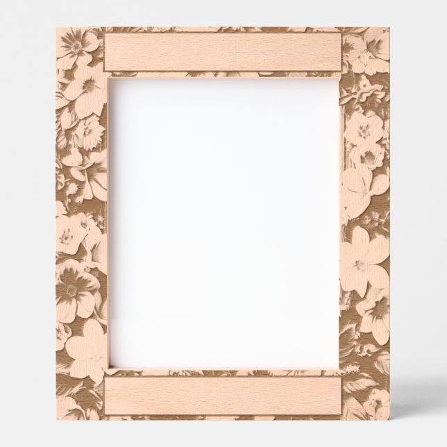 Personalised Laser Etched Flowers Picture Frame (Front)