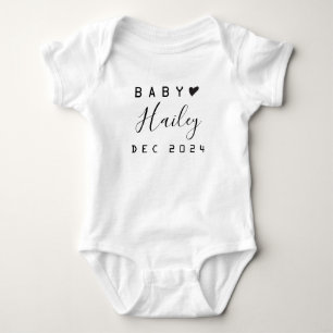Personalised Last Name Announcement Baby Bodysuit