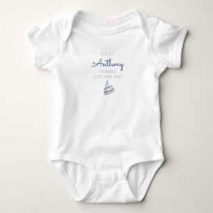 Personalised Last Name Announcement Baby Boy Hat Bodysuit