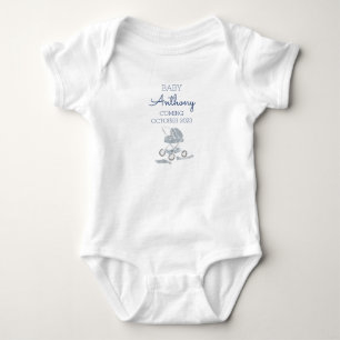 Personalised Last Name Announcement Baby Stroller  Bodysuit