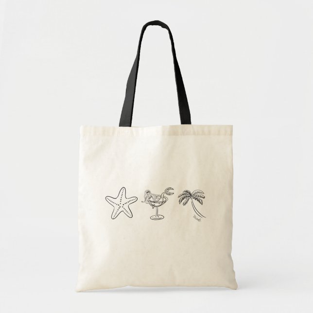 Personalised Last Splash Beach Bachelorette Tote Bag (Front)