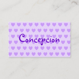 Personalised Lavender and Purple Heart Pattern Business Card
