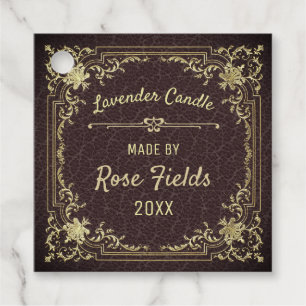 Personalised Lavender Candle Favour Tags