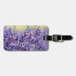 Personalised    Lavender field Luggage Tag