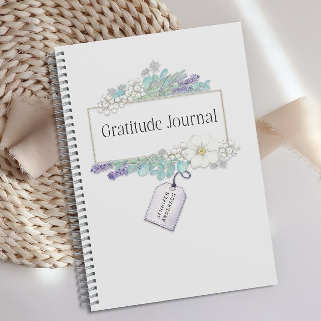 Personalised Lavender Floral Gratitude Journal  (Creator Uploaded)