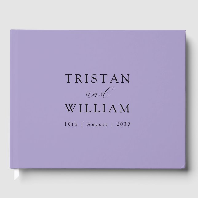 Personalised Lavender Guest Book (Front)