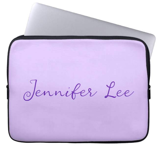 Personalised Lavender Laptop Sleeve (Front)
