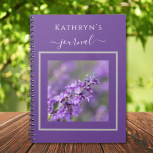Personalised Lavender Notebook