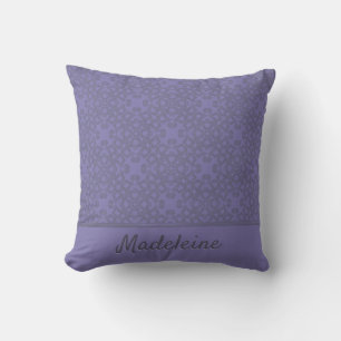 Personalised lavender pattern cushion