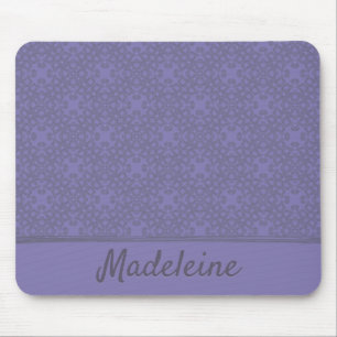 Personalised lavender pattern mouse mat