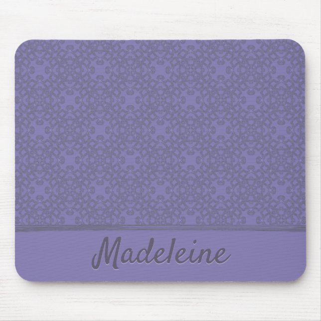 Personalised lavender pattern mouse mat (Front)