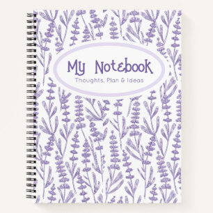 Personalised Lavender Purple Elegant Floral Notebook