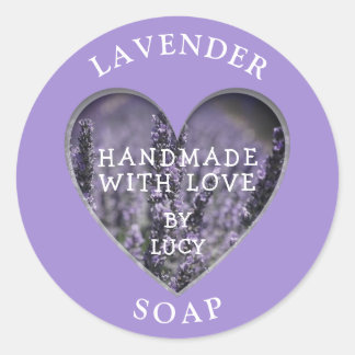 Personalised Lavender Soap Classic Round Sticker