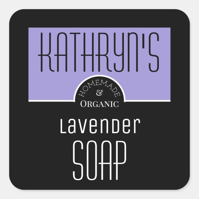 Personalised Lavender Soap Label (Front)