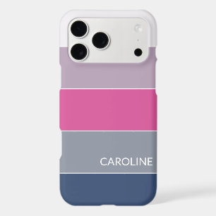 Personalised Lavender Violet Dark Blue Pink Stripe