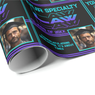 Personalised Law Degree Name Graduation Year Photo Wrapping Paper