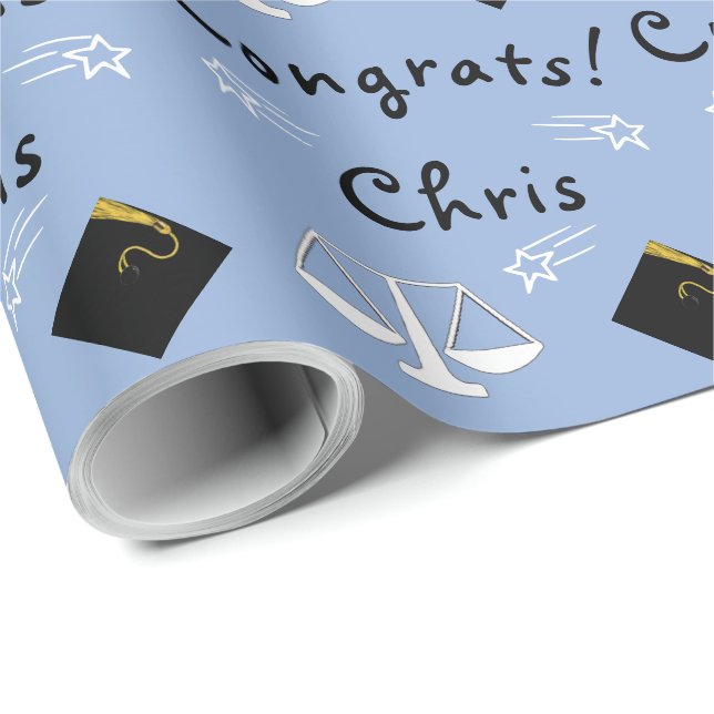 personalised law school grad gift wrapping paper (Roll Corner)