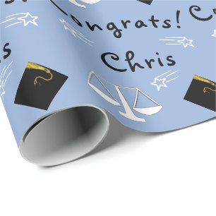 personalised law school grad gift wrapping paper