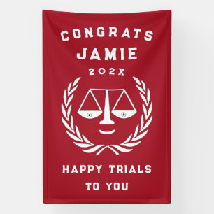 Personalised Law School Graduation Banner
