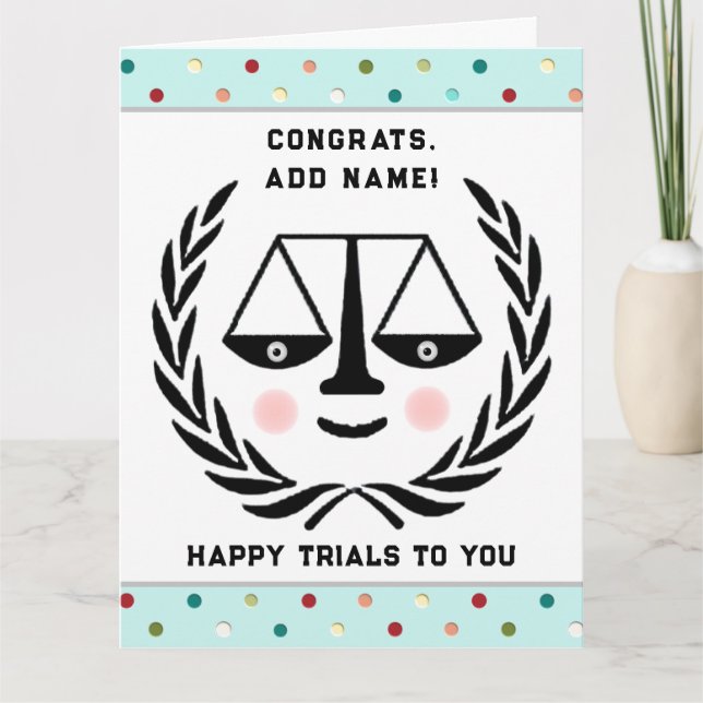 Personalised Law School Graduation Card (Front)