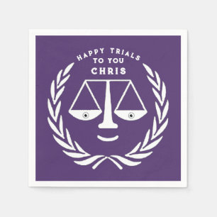Personalised Law School Graduation Party Napkin