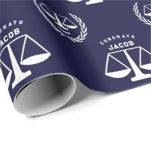 Personalised Law School Graduation Wrapping Paper