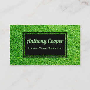 Personalised Lawn care gardening services Business Card