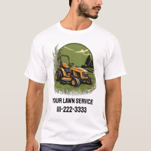 Personalised Lawn Care Landscaping Service Busines T-Shirt