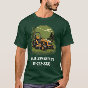 Personalised Lawn Care Landscaping Service Busines T-Shirt