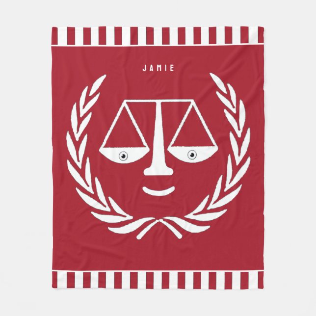 Personalised Lawyer Fleece Blanket (Front)