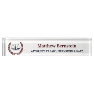 Personalised Lawyer Gifts Nameplate