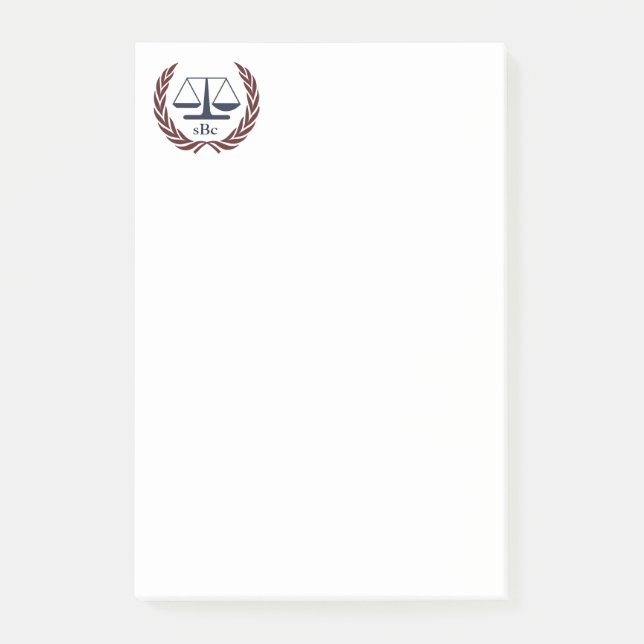 Personalised Lawyer Gifts Post-it Notes (Front)