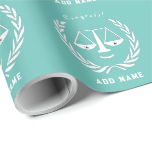 Personalised Lawyer Law School Gift Wrapping Paper