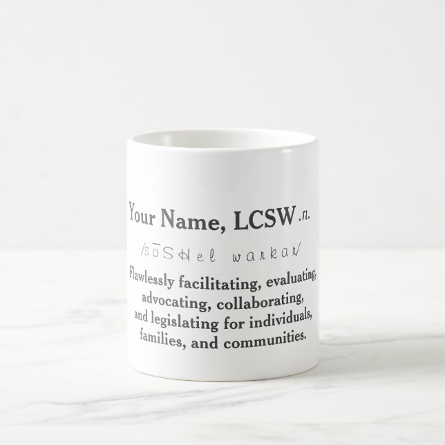 Personalised LCSW Mug (Center)