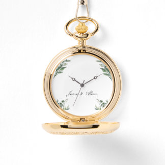 Personalised Leaf-Design Watch with Custom Names