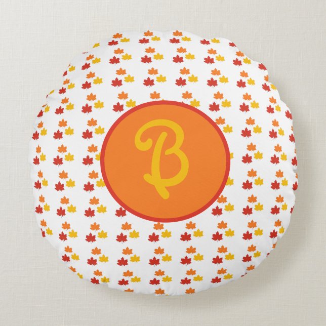 Personalised Leaf/halloween/Autumn  Throw Pillow (Front)