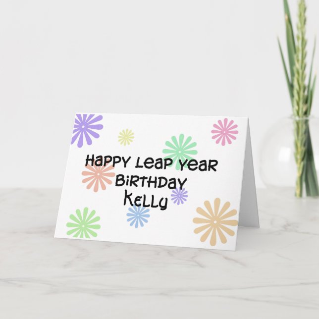 Personalised Leap Year Birthday Card (Front)