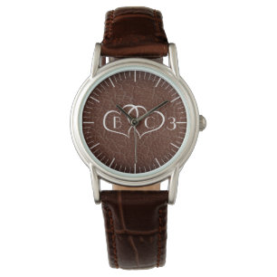 Personalised Leather Anniversary Gift Watch